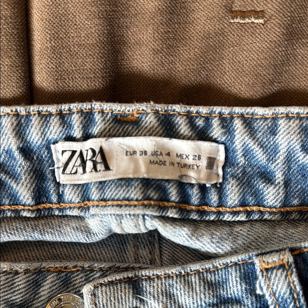 Zara high rise straight leg